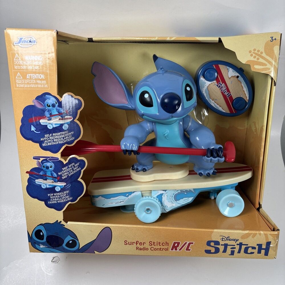 Disney Surfer STITCH Radio Control Skateboard & 360 Spin RC Batteries SoldSepara